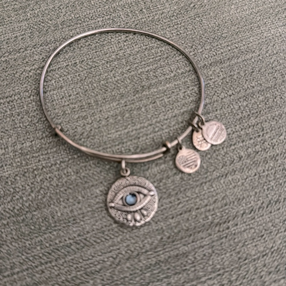 Alex and ani silver evil eye bracelet